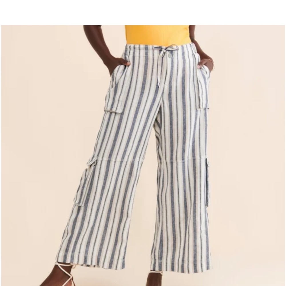 Anthropologie Pilcro Linen and Cotton Beach Cargo Pants - Picture 4 of 4